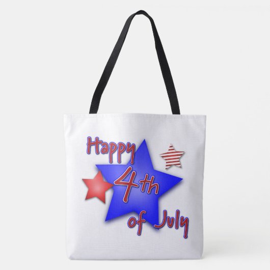 Vrolijk op 4 juli tote bag (Voorkant)