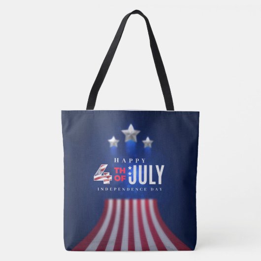 Vrolijk op 4 juli tote bag (Voorkant)