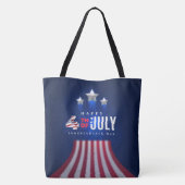 Vrolijk op 4 juli tote bag (Achterkant)