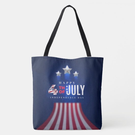 Vrolijk op 4 juli tote bag (Achterkant)