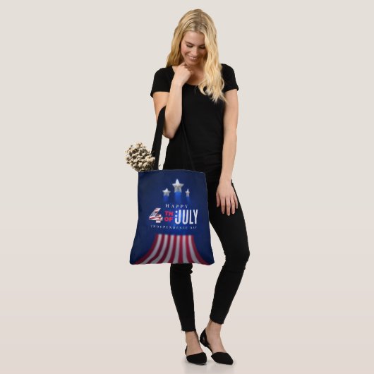 Vrolijk op 4 juli tote bag (Op model)