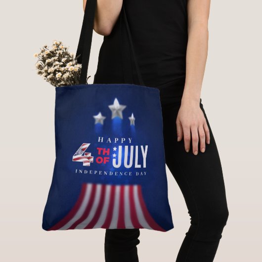 Vrolijk op 4 juli tote bag (Dichtbij)