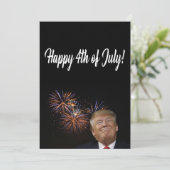 Vrolijk op 4 juli van Donald Trump Kaart (Staand voorkant)