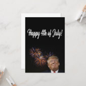 Vrolijk op 4 juli van Donald Trump Kaart (Voorkant / Achterkant in situ)