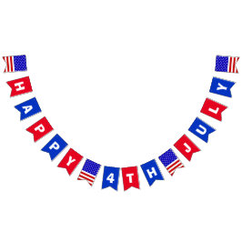 Vrolijk op 4 juli vlaggetjes