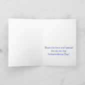 Vrolijk op 4 juli waterverf cupcake kaart (Binnen)