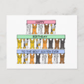 Vrolijk op de beste zuster ooit briefkaart (Voorkant)
