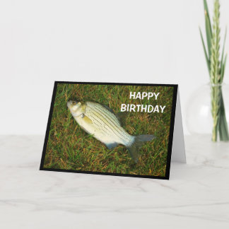 Vrolijk op iemand met een klote kleine tas. kaart