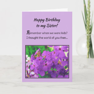 Vrolijk op mijn zuster. kaart