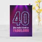 Vrolijk op verjaardag 40, je maakt het zo geweldig kaart (Gele Bloem)