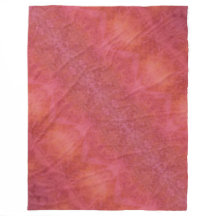 Vrolijk Oranje & Roze Fleece Deken