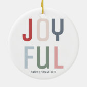 Vrolijk paar foto kerst keramisch ornament (Achterkant)