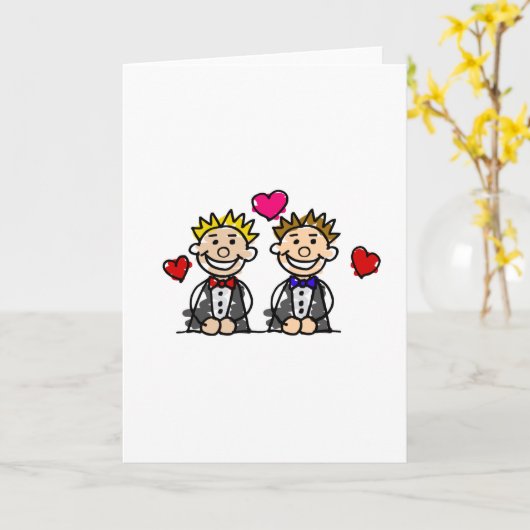 Vrolijk Paar Kaart (Gele Bloem)