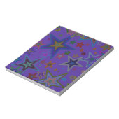 Vrolijk Paars kerstfeest, sterren Heaven Star Notitieblok (Linkerzijde)