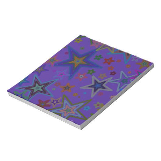 Vrolijk Paars kerstfeest, sterren Heaven Star Notitieblok (Linkerzijde)