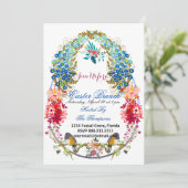 Vrolijk paasbraweel Decoratieve eivogels Kaart (Staand voorkant)