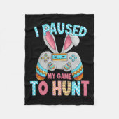 Vrolijk paasdag Bunny Eifun Teen Boys Mannen Kinde Fleece Deken (Voorkant)