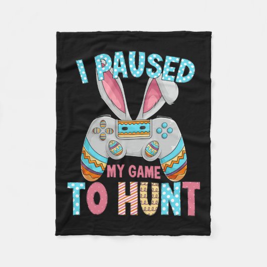 Vrolijk paasdag Bunny Eifun Teen Boys Mannen Kinde Fleece Deken (Voorkant)