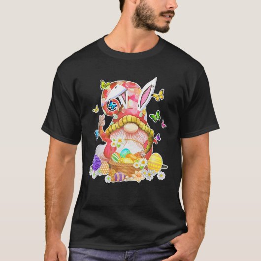 Vrolijk paasdag bunny Gnome Easter Hunting and T-shirt (Voorkant)