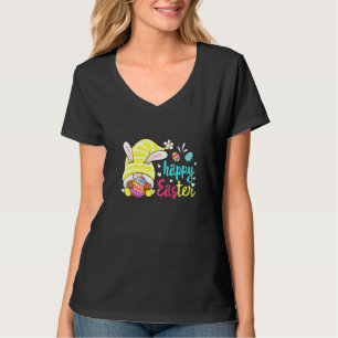 Vrolijk paasdag Bunny Gnome Hug Paaseieren verkuil T-shirt