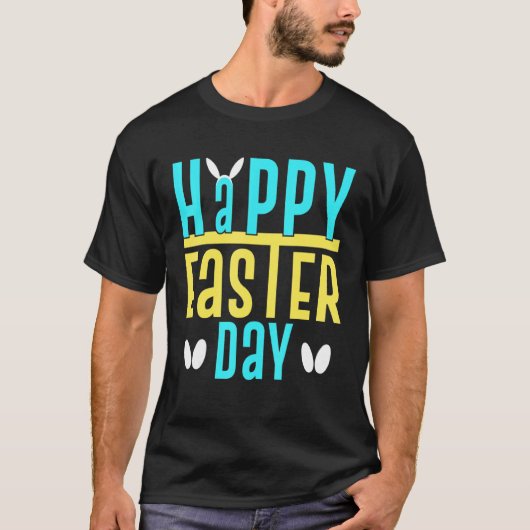 Vrolijk paasdag essentieel t-shirt (Voorkant)