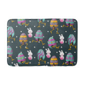 Vrolijk paasdag - Funny Bunny Wishes Pattern Badmat (Voorkant)