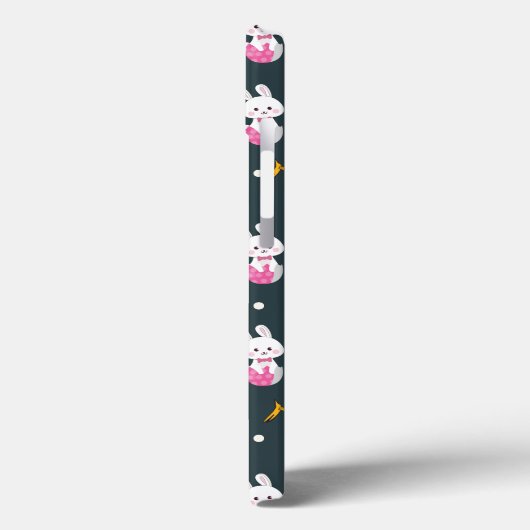Vrolijk paasdag - Funny Bunny Wishes Pattern Case-Mate iPhone Case (Achterkant / Links)