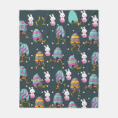 Vrolijk paasdag - Funny Bunny Wishes Pattern Fleece Deken (Voorkant)