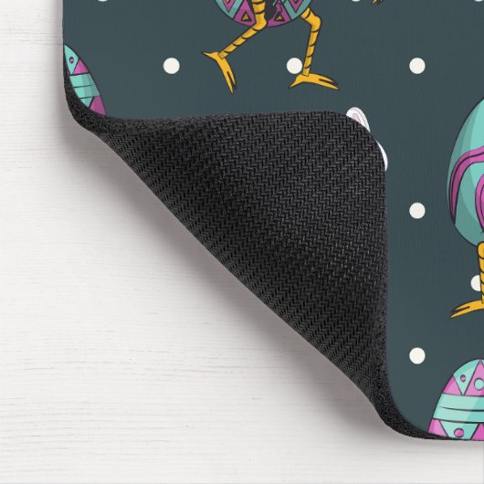 Vrolijk paasdag - Funny Bunny Wishes Pattern Muismat (Hoek)