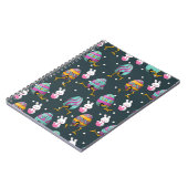 Vrolijk paasdag - Funny Bunny Wishes Pattern Notitieboek (Linkerzijde)