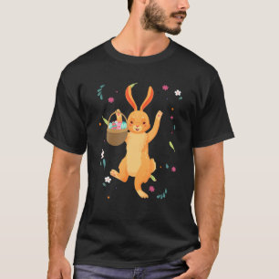 Vrolijk paaseieren en korenkonijn t-shirt