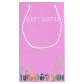 Vrolijk paaseieren verzamelen tas klein cadeauzakje (Achterkant)