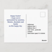 Vrolijk paasgeel Briefkaart (Achterkant)