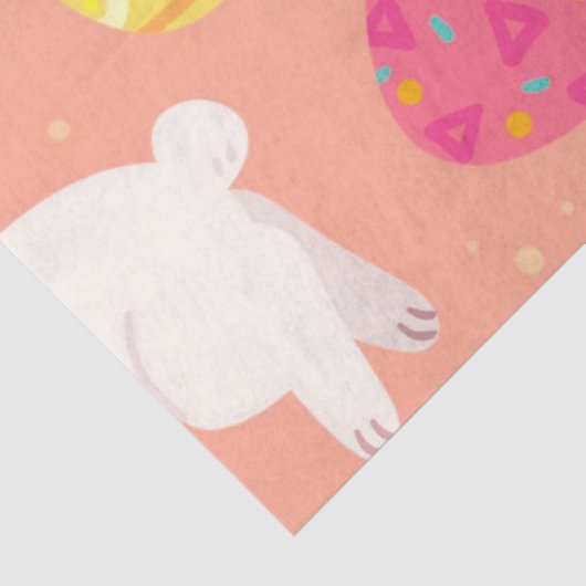 Vrolijk paaskip en konijn tissuepapier (Detail)