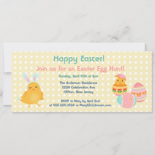 Vrolijk paaskip Uitnodiging tot uitvinding van paa (Voorkant)