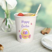 Vrolijk paasmandje en vlinders