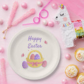 Vrolijk paasmandje en vlinders papieren bordje (Feest)