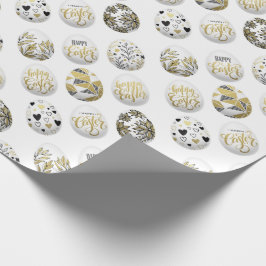 Vrolijk paaspakpapier voor paasdrogende paaseieren cadeaupapier