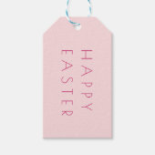 Vrolijk paasroze Blush Roos Minimale Moderne Cadeaulabel (Voorkant)
