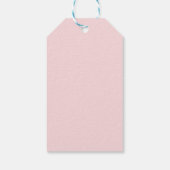 Vrolijk paasroze Blush Roos Minimale Moderne Cadeaulabel (Achterkant)