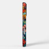 Vrolijk Palet Glas in lood Bloemen Case-Mate iPhone Case (Achterkant / Rechts)