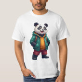 Vrolijk Panda T-shirt – klaar voor avontuur (Voorkant)