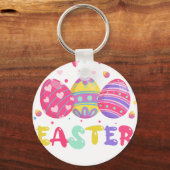 vrolijk pasen (3), retro, vintage sleutelhanger (Voorkant)