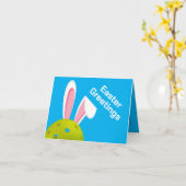 Vrolijk Pasen, aangepaste tekst + achtergrondkleur Kaart (Gele Bloem)