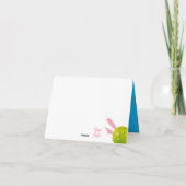 Vrolijk Pasen, aangepaste tekst + achtergrondkleur Kaart (Achterkant)