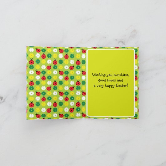 Vrolijk Pasen, aangepaste tekst Kaart (Binnen)