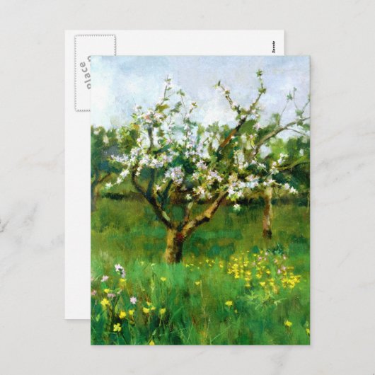 Vrolijk Pasen. Apple Blossom Fine Art Feestdagenkaart (Voorkant / Achterkant)