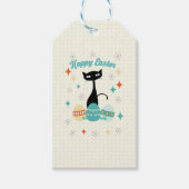 Vrolijk Pasen, atoomtijdperk, middeleeuwse moderne Cadeaulabel (Voorkant)