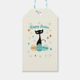 Vrolijk Pasen, atoomtijdperk, middeleeuwse moderne Cadeaulabel