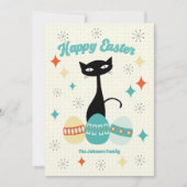 Vrolijk Pasen, atoomtijdperk, middeleeuwse moderne Feestdagenkaart (Voorkant)